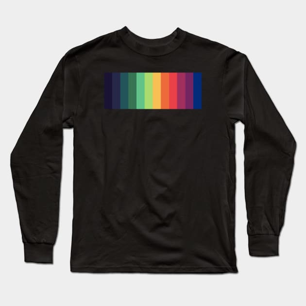 Rainbow Stripe Long Sleeve T-Shirt by Pinkazoid